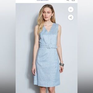 NWT Elie Tahari Pale Blue Linette Dress. size 14
